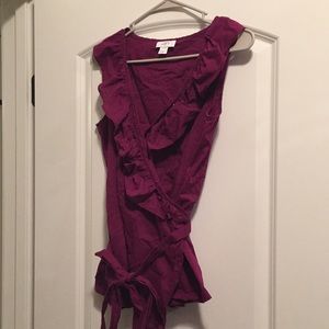 Loft wrap shirt size XS